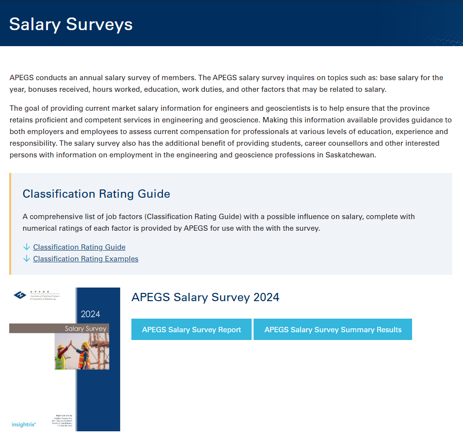 APEGS Salary Surveys